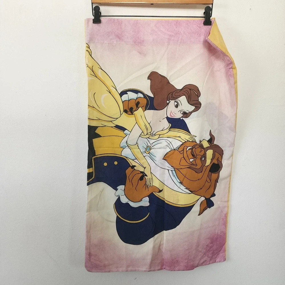 Vintage Beauty And The Beast Pillowcase 1990s 2 Sided